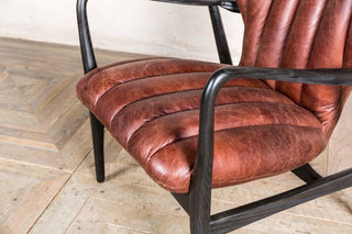 red retro style armchair