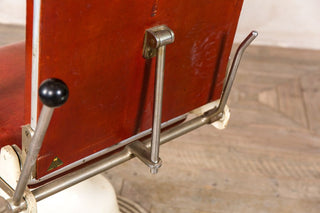 red upholstered chair