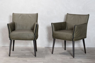 green-leather-dining-chair