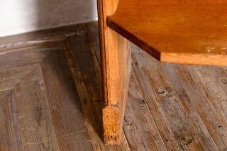 Solid English Oak Church Pew with High Back