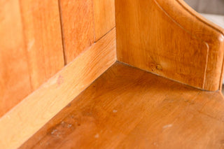 Solid English Oak Church Pew with High Back