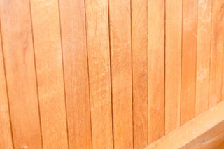 Solid English Oak Church Pew with High Back