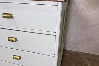 Pine and Oak Panelled Haberdashery Drawer Unit
