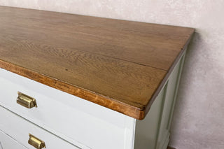 Pine and Oak Panelled Haberdashery Drawer Unit
