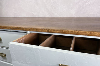 Pine and Oak Panelled Haberdashery Drawer Unit