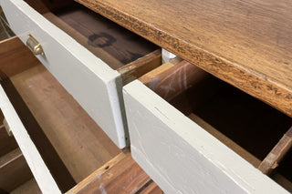 Pine and Oak Panelled Haberdashery Drawer Unit