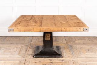 Large Industrial Cast Iron Base Table