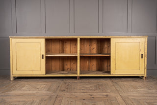 Large Pine Kitchen Cupboard with Sliding Doors