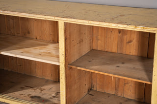 Large Pine Kitchen Cupboard with Sliding Doors