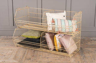 Vintage Wire Stackable Storage Display Basket