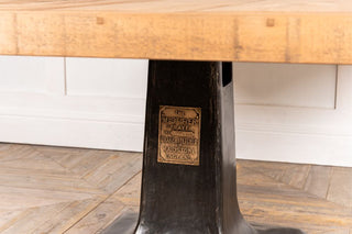 Large Industrial Cast Iron Base Table