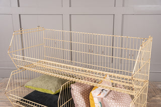 Vintage Wire Stackable Storage Display Basket