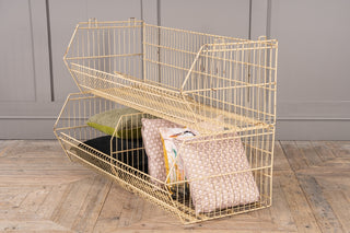 Vintage Wire Stackable Storage Display Basket