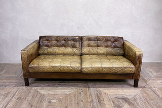 Vintage Distressed Leather Sofa
