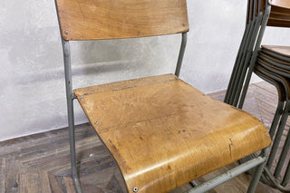 Vintage Stacking Chair with Grey Frame