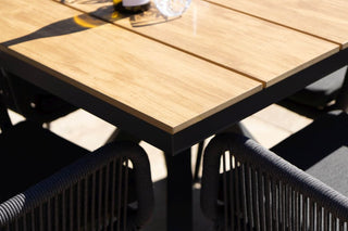 Milan Natural Star Table with 4 Chairs Set