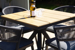 Milan Natural Star Table with 4 Chairs Set