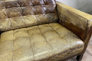 Vintage Distressed Leather Sofa
