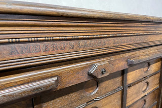 Tall Amberg's Letter Filing Cabinet