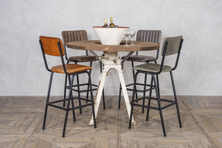 Vintage Corn Grinder Statement Bar Table