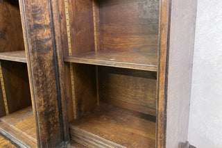 Solid Oak Breakfront Bookcase