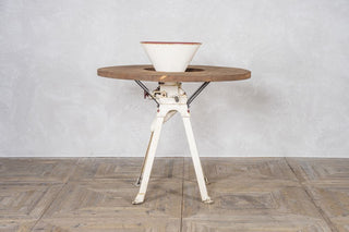 Vintage Corn Grinder Statement Bar Table