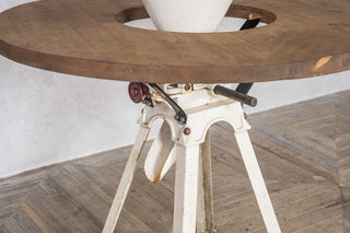 Vintage Corn Grinder Statement Bar Table