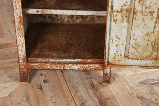 Tall Industrial Style Metal Bedside Cabinets