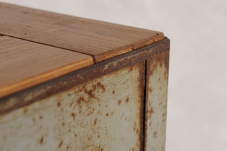 Tall Industrial Style Metal Bedside Cabinets