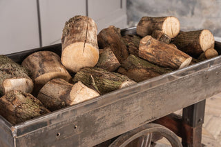 Industrial Log Cart Shop Display Unit