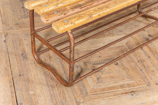 wooden-bench-metal-rack