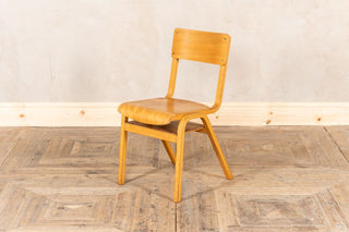 Set of 8 Vintage Scandinavian Style Stacking Chairs