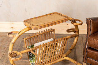 1970's Bamboo Magazine Rack