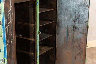 Vintage Distressed Metal Cupboard