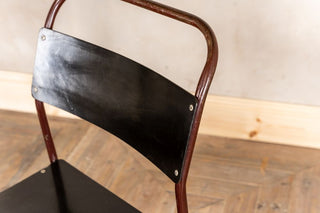 Vintage Dark Burgundy Bakelite Stacking Chairs