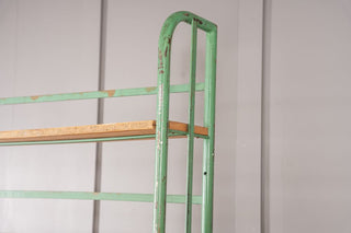 Metal Shelving Unit with Wooden Shelves