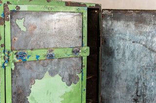Vintage Distressed Metal Cupboard