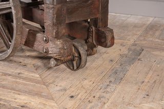 Industrial Log Cart Shop Display Unit