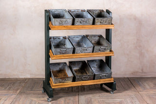 Retail Display Stand With Galvanised Trays