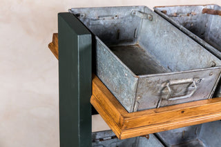 Retail Display Stand With Galvanised Trays