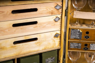 retro desk with drawers