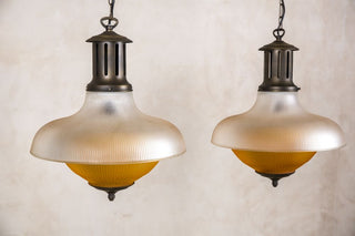 retro holophane lights