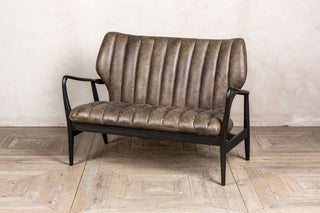 retro style brown sofa