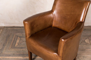 retro style leather armchairs