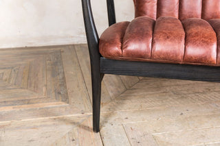 retro style leather sofa