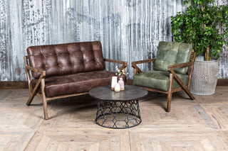 retro style leather suite