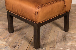 rich brown leather chair