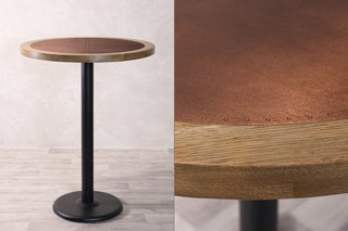 Round Copper Top Café Bar Table Range