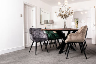 ruched back dining chairs