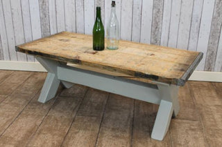 rustic farmhouse coffee table painted base